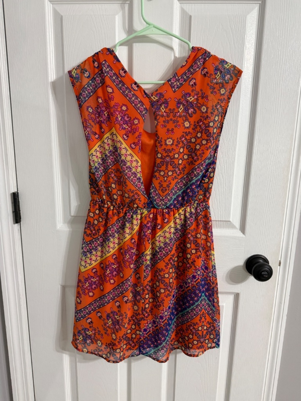 Orange pattern mini dress - Picture 2 of 3